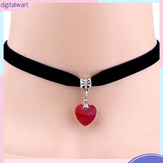 Vòng Cổ Choker Nhung Đính Đá Quý Nhân Tạo Sang Trọng Phong Cách Gothic Cá Tính Dành Cho Nữ