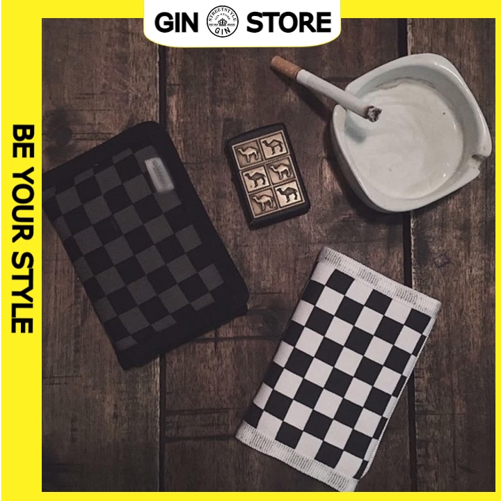 Ví cầm tay caro thời trang nam nữ unisex - Gin Store