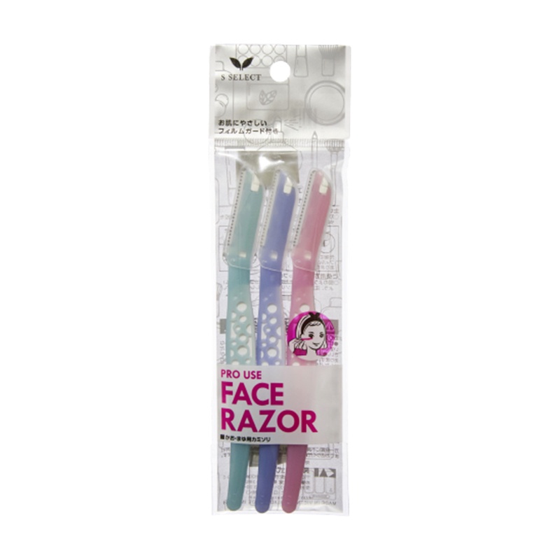 Dao Cạo Lông Mặt, Lông Mày Nhật Bản S Select Pro UseFace Razor (3 Chiếc/Gói)