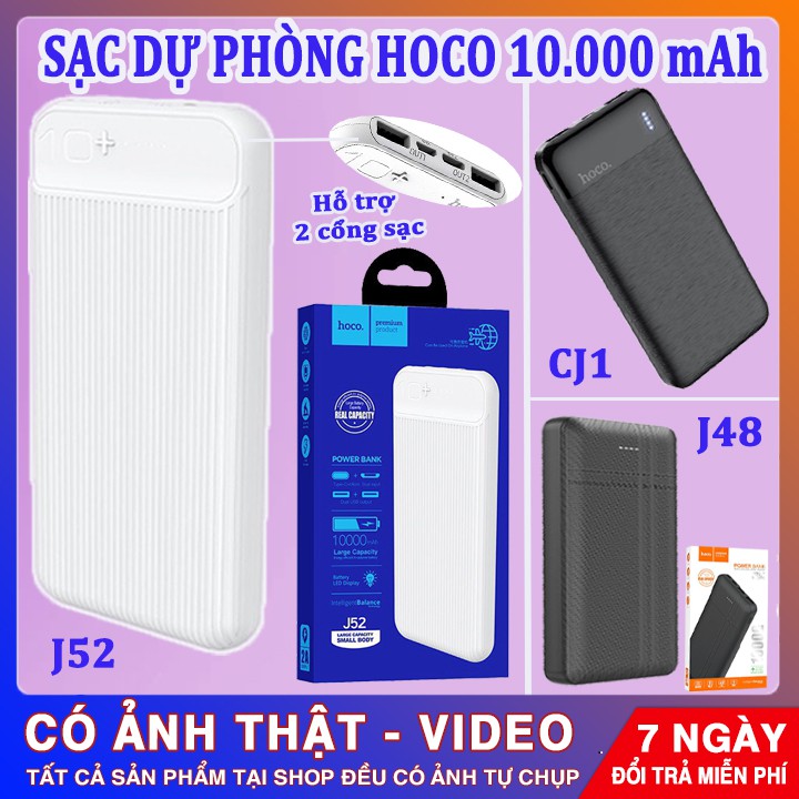 3 MẪU SẠC DỰ PHÒNG 10.000mAh CAO CẤP ĐƯỢC TUYỂN CHỌN | Chất Liệu Chống Cháy Nổ | 100% Chính Hãng Hoco - 80000