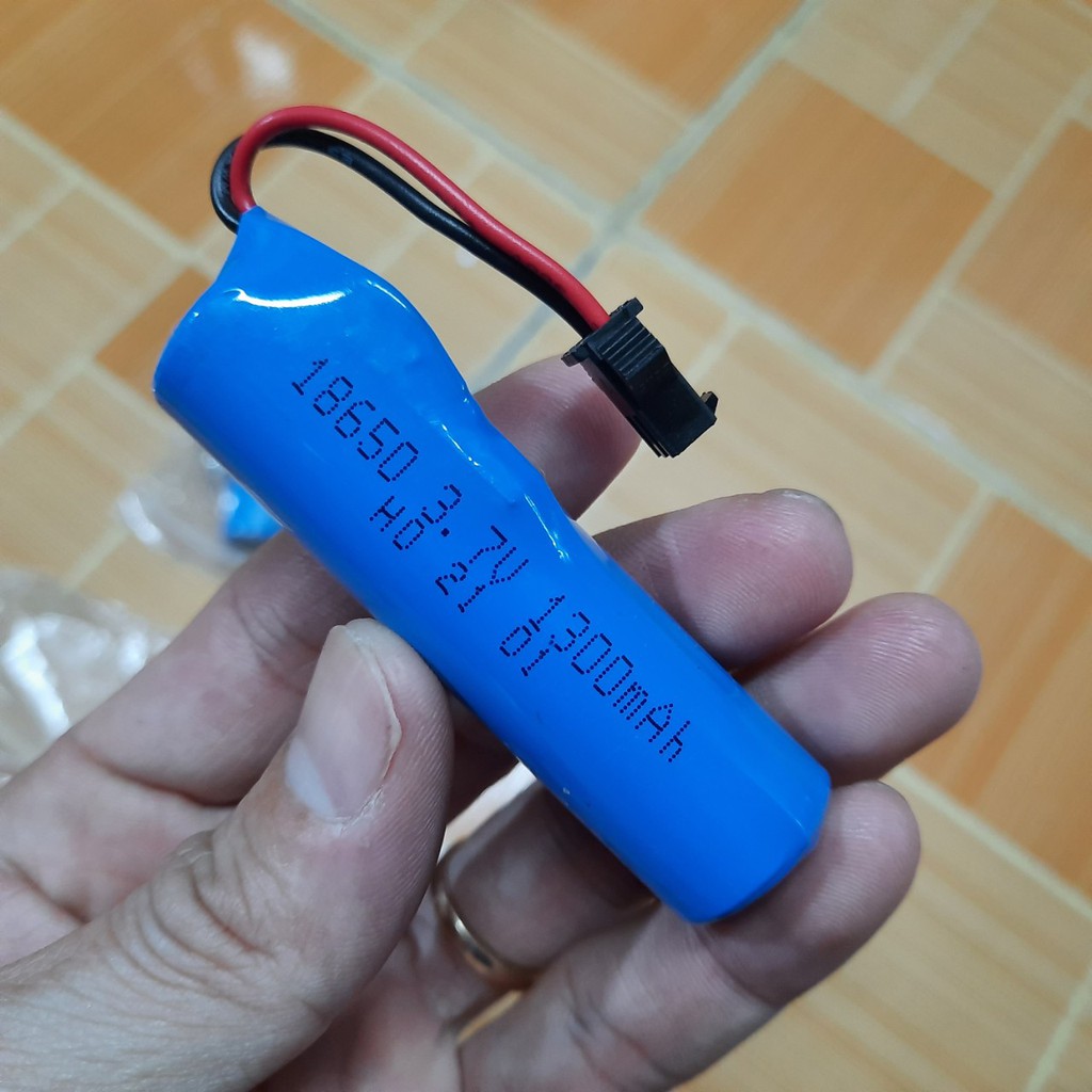 Pin sạc 3.7v 18650 dung lượng pin 1300mah cho xe mô hình điều khiển