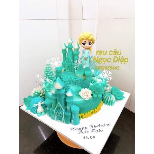 Khuôn silicone 4D]  lâu đài cổ tích làm bánh rau câu, bánh sinh nhật công chúa siêu đẹp