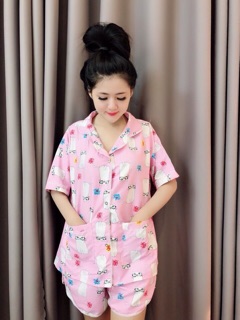 ĐỒ BỘ KATE QUẦN SHORT CỔ PYJAMAR