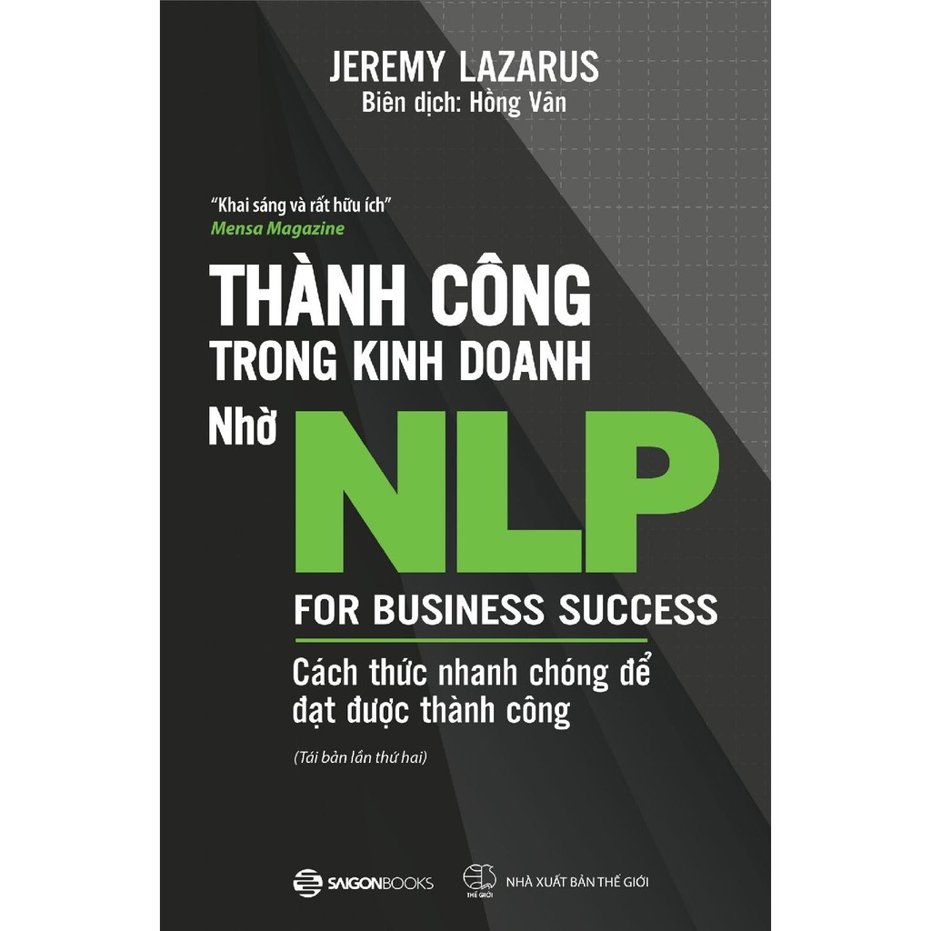 Sách Sài Gòn - Thành Công Trong Kinh Doanh Nhờ NLP