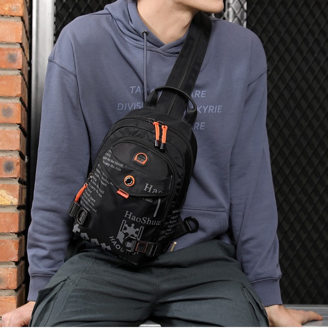 Balo mini chống nước Haoshuai Aolang Black A5122