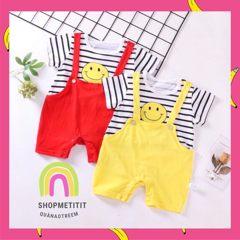 bộ áo liền quần mùa hè cotton dễ thương cho bé trai bé gai 4-13kg shop mẹ titit