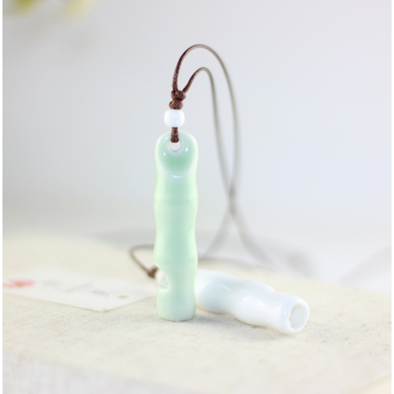 Dây chuyền gốm tiêu xanh, trắng