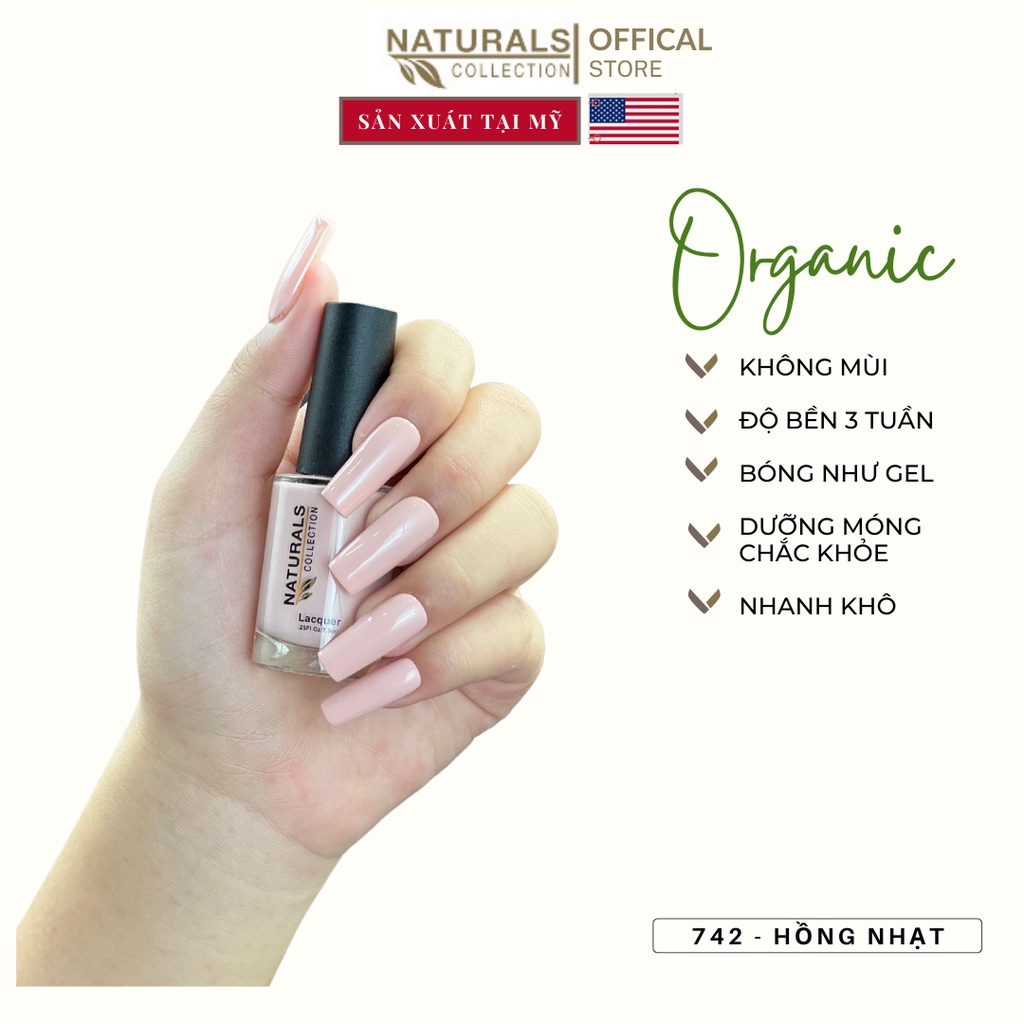 Sơn móng tay ORGANICS NATURALS COLLECTION màu Da Hồng Nhạt Baby - 7.5ml/15ml - 742