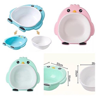 Chậu Rửa Mặt 2in1 Hình Cánh Cụt (màu ngẫu nhiên)