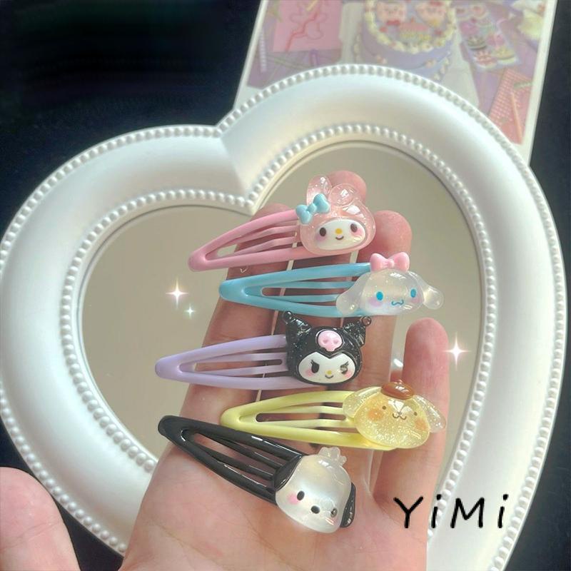 Kẹp Tóc Mái Bên Họa Tiết Hoạt Hình Sanrio Ngọt Ngào Dễ Thương Phong Cách Hàn Quốc Cho Bé Gái