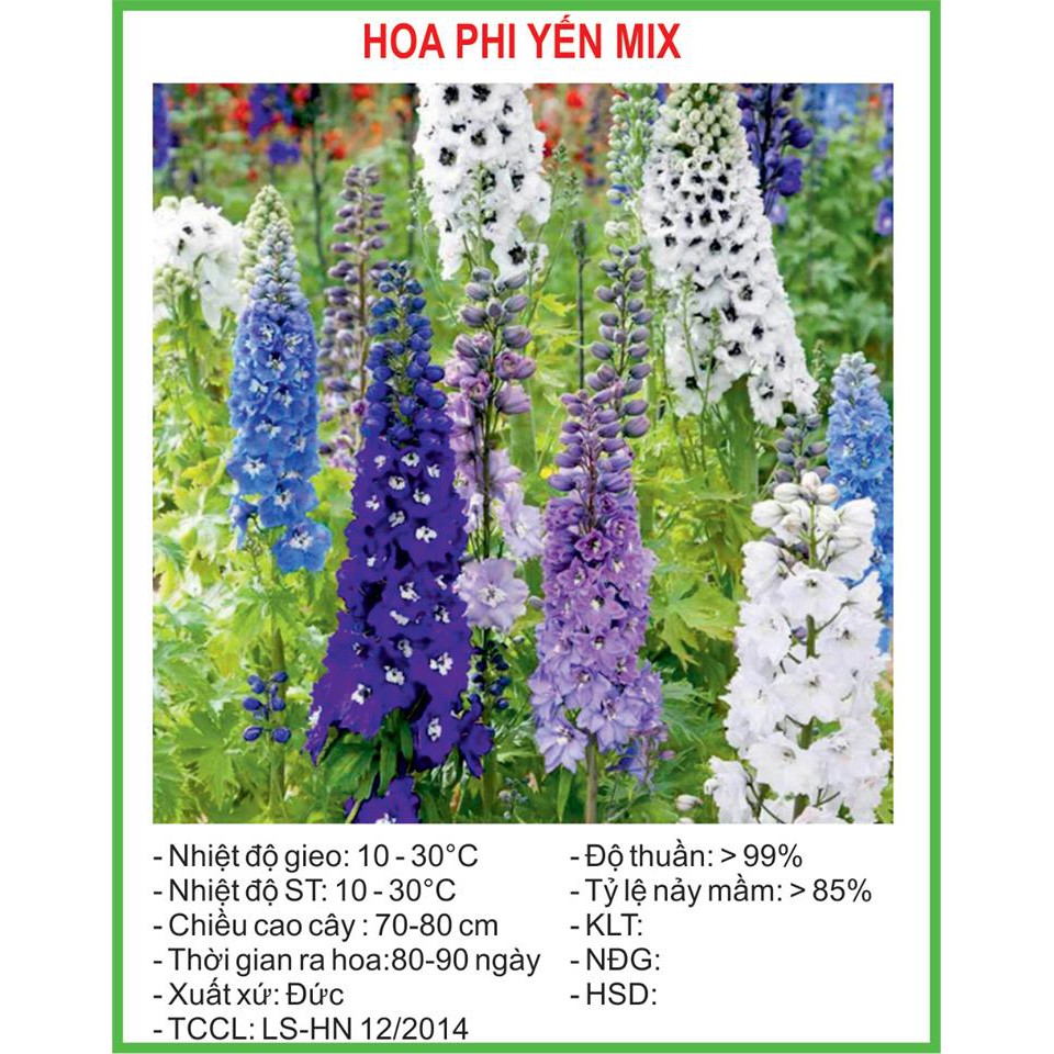 Hạt Giống Hoa Phi yến Mix 50 Hạt/ Gói