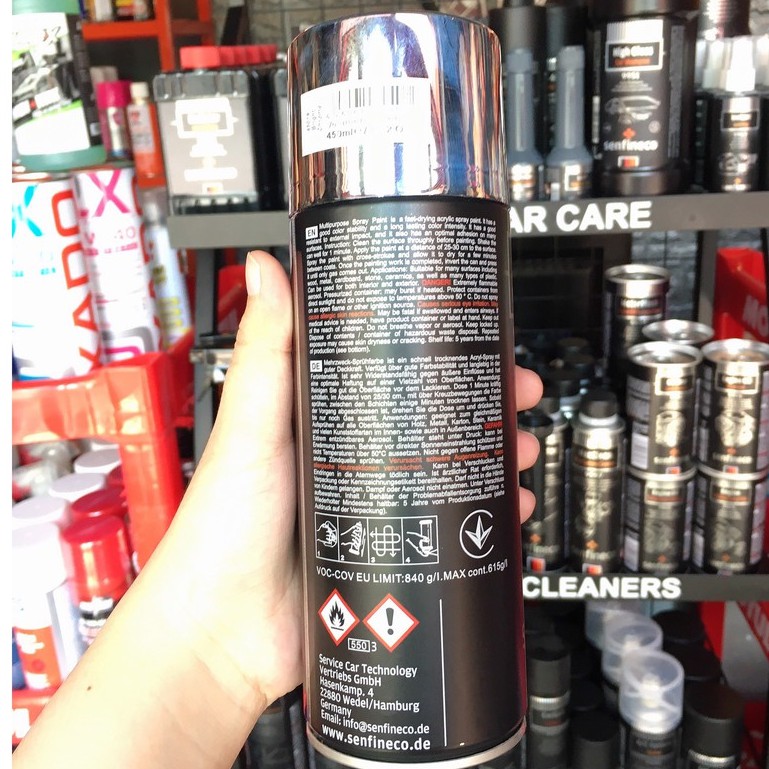 Sơn Xịt Mạ Chrome Senfineco Acrylic Spray Paint 4501 - 450ml