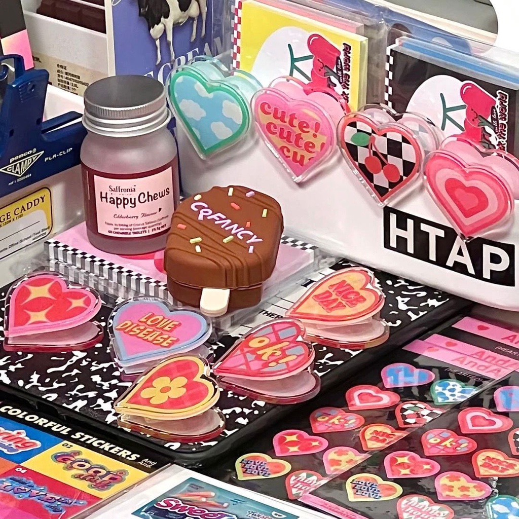 Kẹp Giấy Bằng Acrylic Phong Cách Vintage Tiện Dụng Cho Văn Phòng/ Trường Học