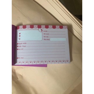 phiếu ship hàng siêu đẹp kích thước 15x10 cm