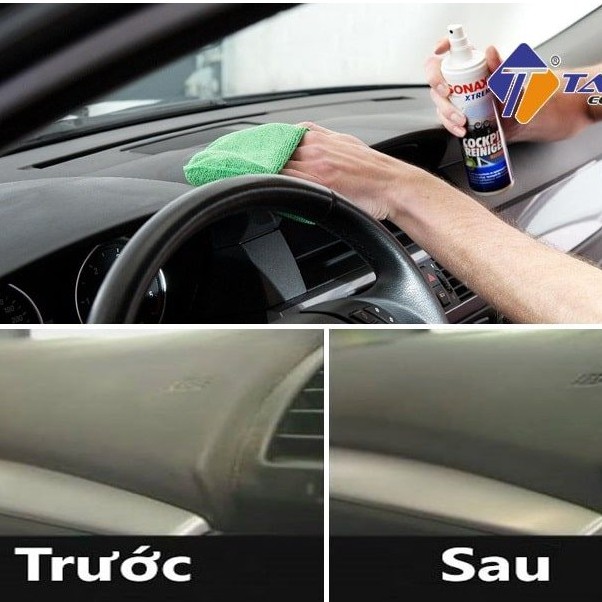 SONAX - Bảo Vệ Làm Sạch Nhựa Plastic, Làm Liền Vết Xước (Sonax Xtreme Cockpit Cleaner  500ml) [Hàng Đức Chính Hãng]