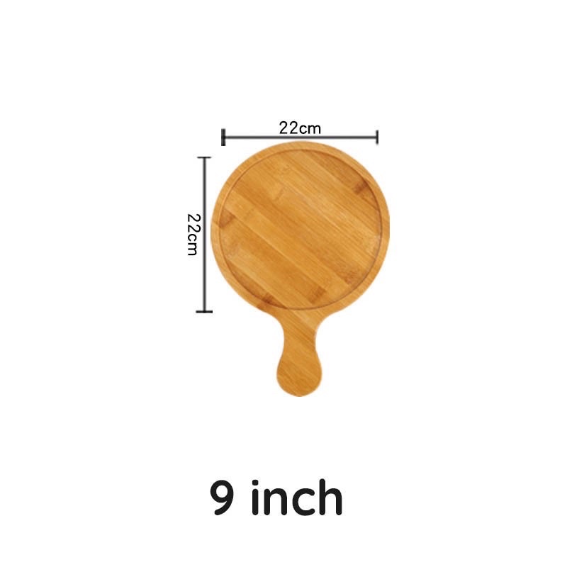 Khay Gỗ Hình Chữ Tròn Dùng Đựng Bánh Pizza Decor