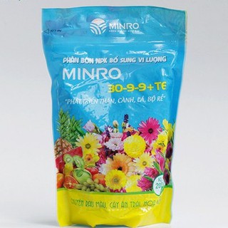 Phân bón phát triển thân lá cành npk minro 30-9-9 gói 200gr