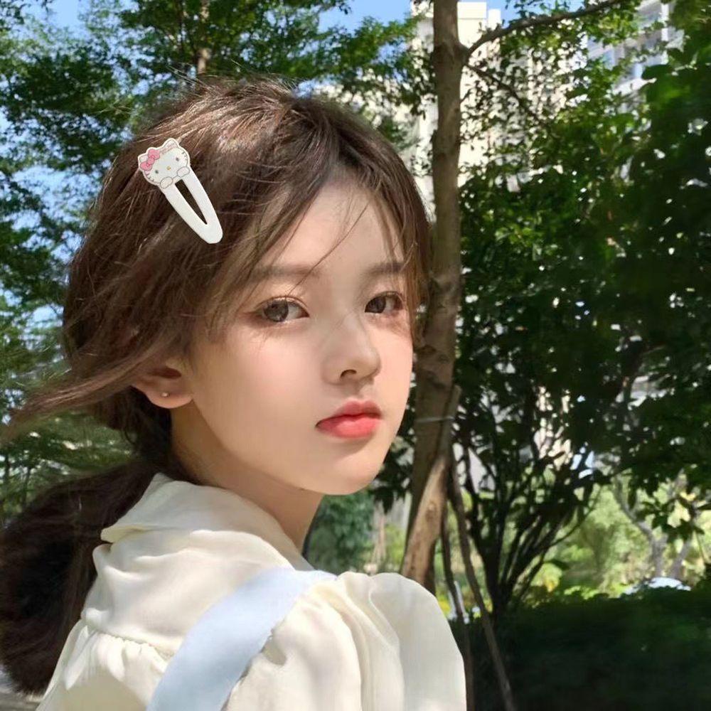 Kẹp Tóc Họa Tiết Thỏ Melody / Cún Cinnamoroll / Melody Kiểu Hình Học Dễ Thương Cho Bạn Gái
