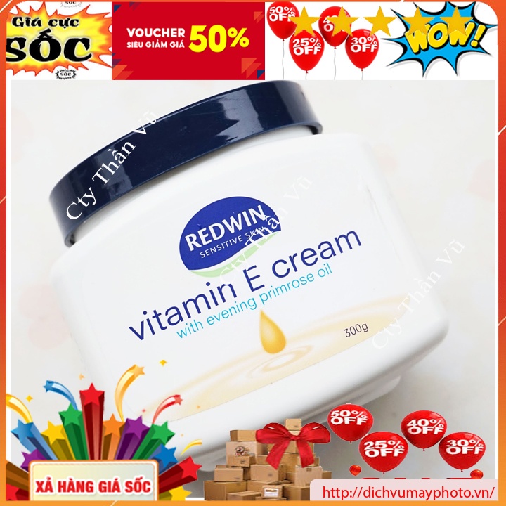 Kem dưỡng Vitamin E Cream 300g Dưỡng Ẩm, Làm Mềm Mịn, Phục Hồi Và Ngăn Ngừa Lão Hóa Da