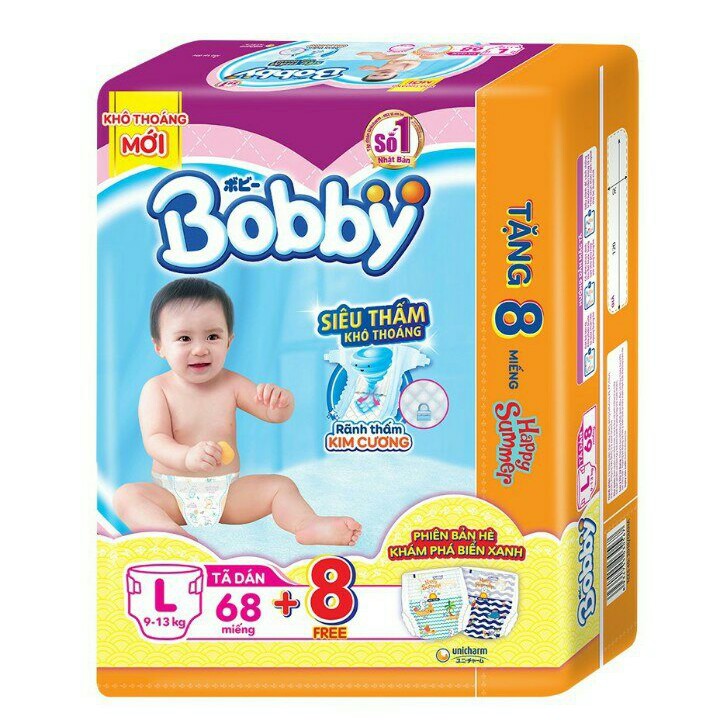 [Tặng 8 Miếng Phiên Bản Hè Giới Hạn] Tả dán Bobby L68 mẫu mới