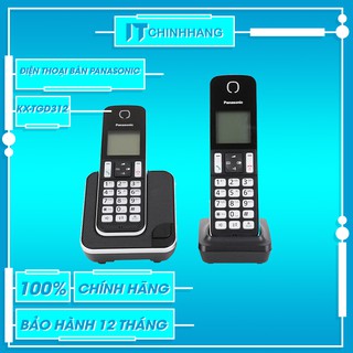 Điện thoại bàn không dây Panasonic KX-TGD312 - Hàng Chính Hãng
