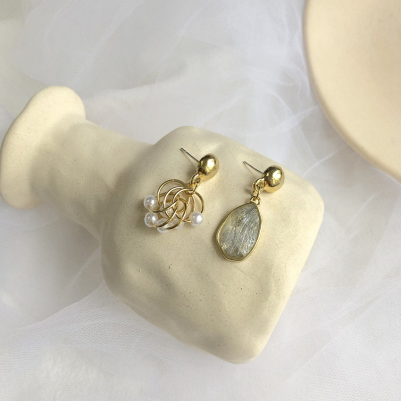 Khuyên tai xi mạ bạc 925 phối ngọc trai nhân tạo thời trang cho nữ