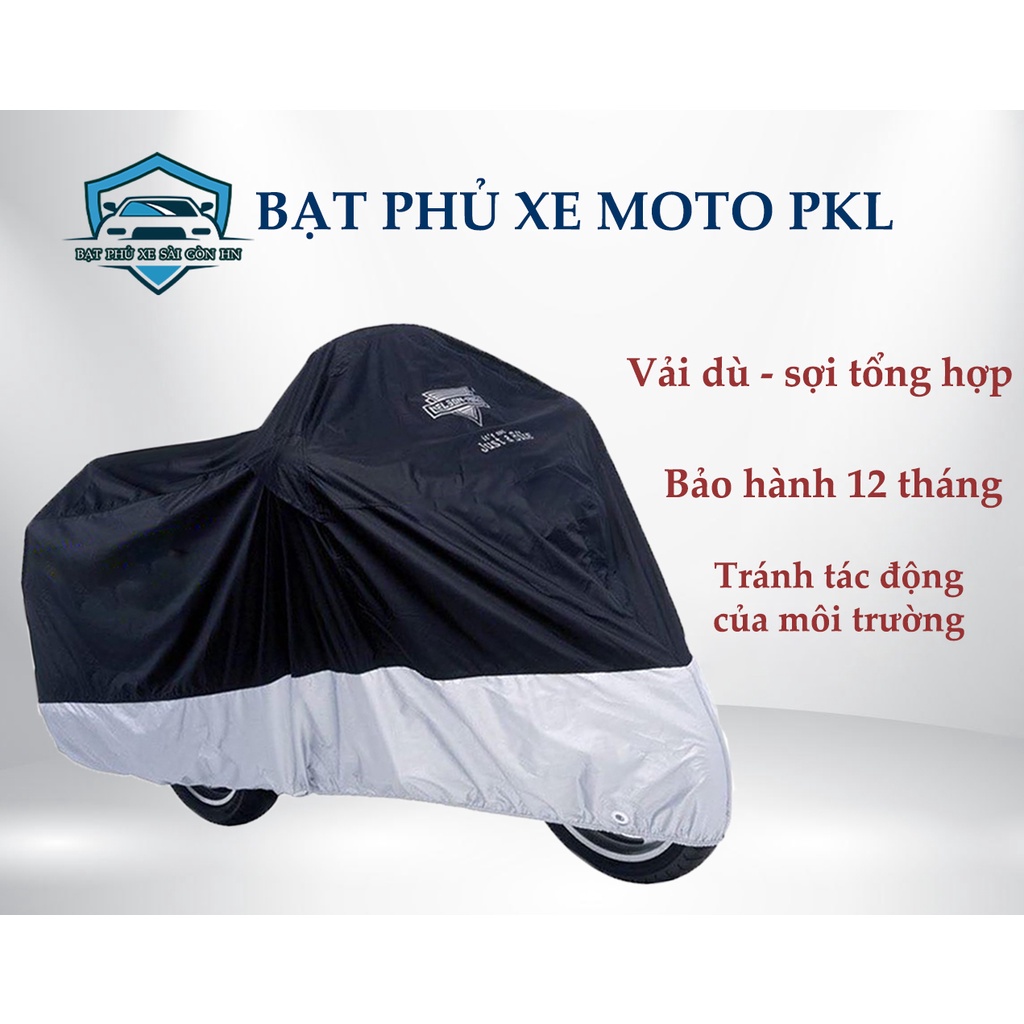 Bạt phủ xe mô tô, xe phân khối cao cấp Tâm An vải dù 2 lớp chống thấm, bọc xe máy chống nắng mưa, áo trùm xe máy cao cấp
