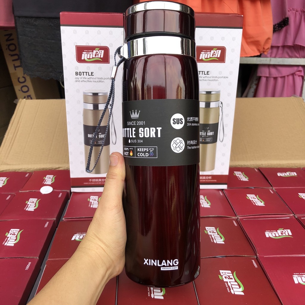 Bình Giữ Nhiệt Nóng Lạnh XINLANG INOX 304 Cao Cấp - 1000ML