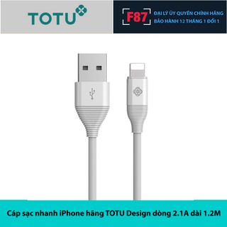 Cáp sạc nhanh iphone hãng totu design dòng 2.1a dài 1.2m