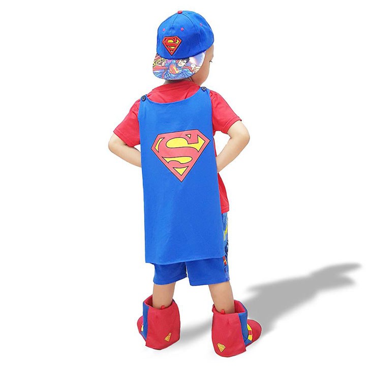 Đồ siêu nhân in 3D kèm choàng và nón cho bé trai