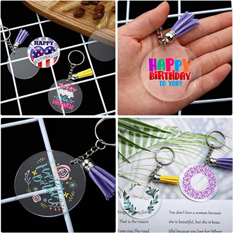 Set 25 Tấm Tròn 2inch Trong Suốt Dùng Để Làm Đồ Trang Trí Thủ Công