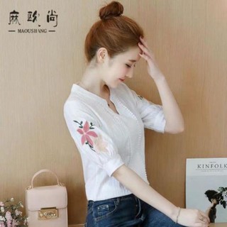 Áo sơ mi nữ thêu hoa cực đẹp