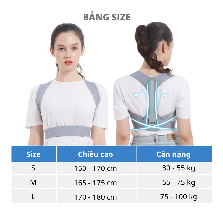 ✈️[Freeship] Đai chống gù lưng SAMEPEAK SP20 [Thế hệ mới] [Có thanh trợ lưng]