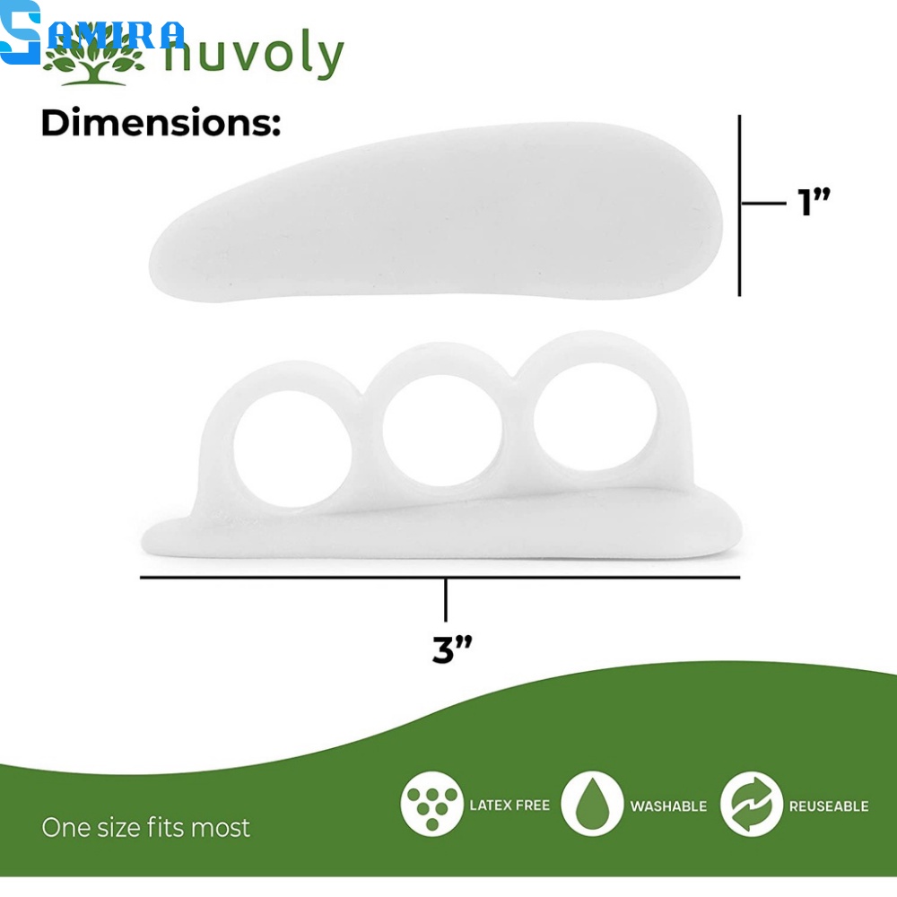 Cặp gel silicone mềm hỗ trợ tách định hình sửa ngón chân giảm đau chuyên dụng cao cấp SA11