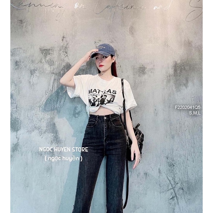 Quần jeans đen 1 nút