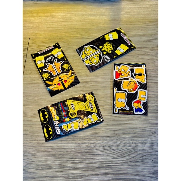 Sét Tem Nhân Vật Hoạt Hình Dán Trang Trí Xe