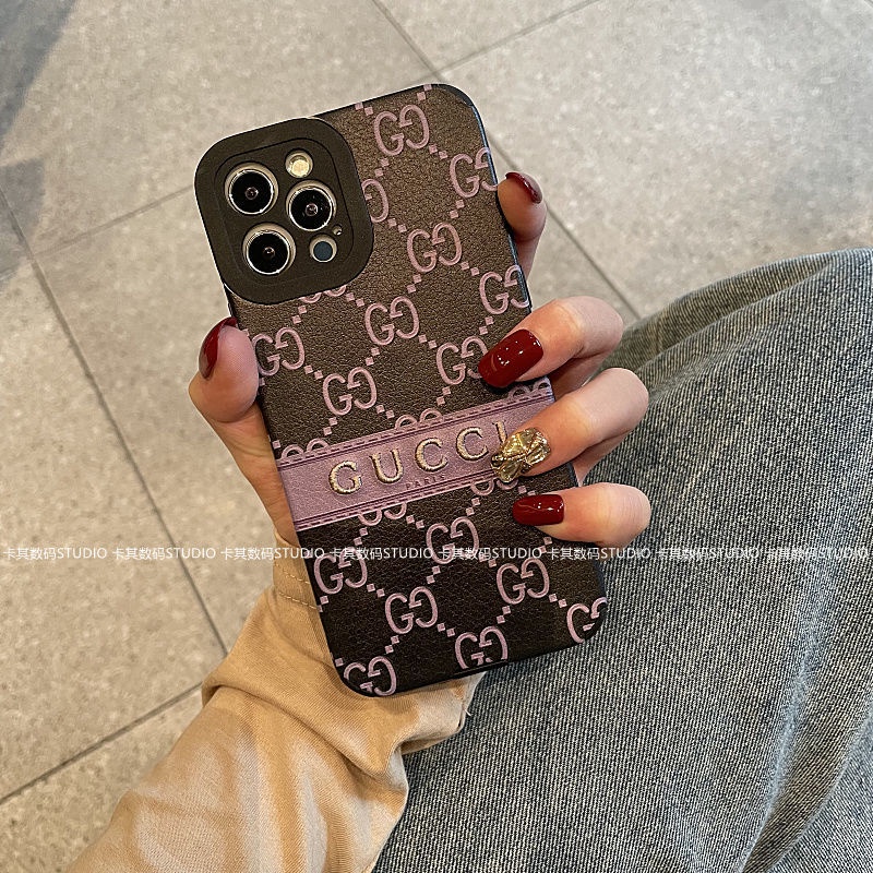! Gucci!Ốp Điện Thoại Sang Trọng Cho iPhone 12/12Pro 12 11 Pro Max iPhone 7/8 Pro X XR XS