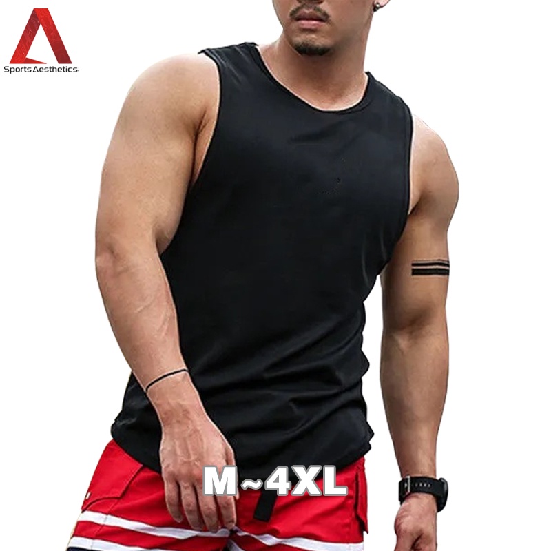 Áo Ba Lỗ Thể Thao Plus Size M-4XL Nhanh Khô Thoáng Khí Màu Trơn Thời Trang Mùa Hè Cho Nam