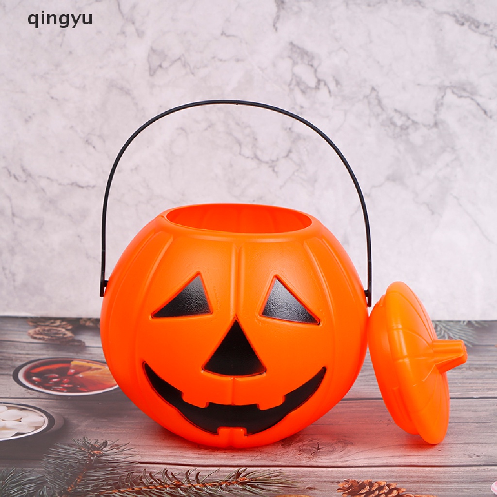 Xô Nhựa Trang Trí Halloween Hình Bí Ngô