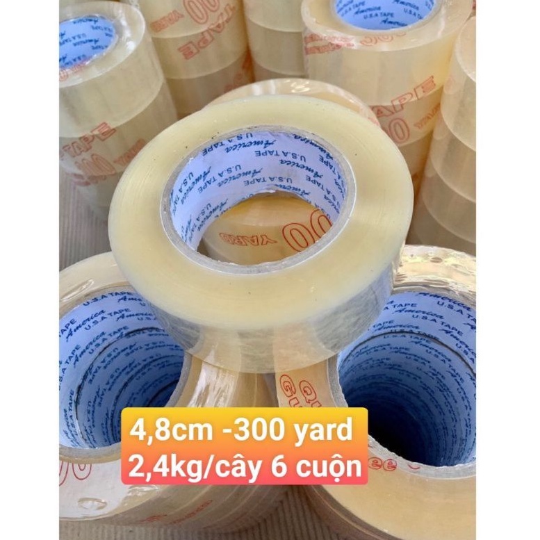 Băng keo,Băng dính 4,8cm-300yard (2,4kg/cây 6 cuộn)