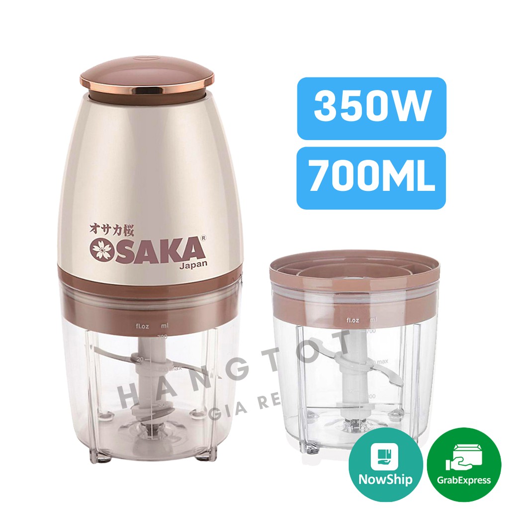 Máy Xay Sinh Tố Đa Năng OSAKA FP-126P, Máy Xay Thịt, Hoa Quả, Rau Củ Mẫu Mới OSAKA Nhật Bản 2 Lưỡi Dao 350W