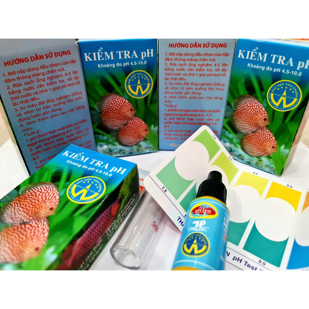 Dung Dịch Kiểm Tra pH - Dung Dịch Tăng - Giảm pH Cho Hồ Cá Cảnh Thuỷ Sinh