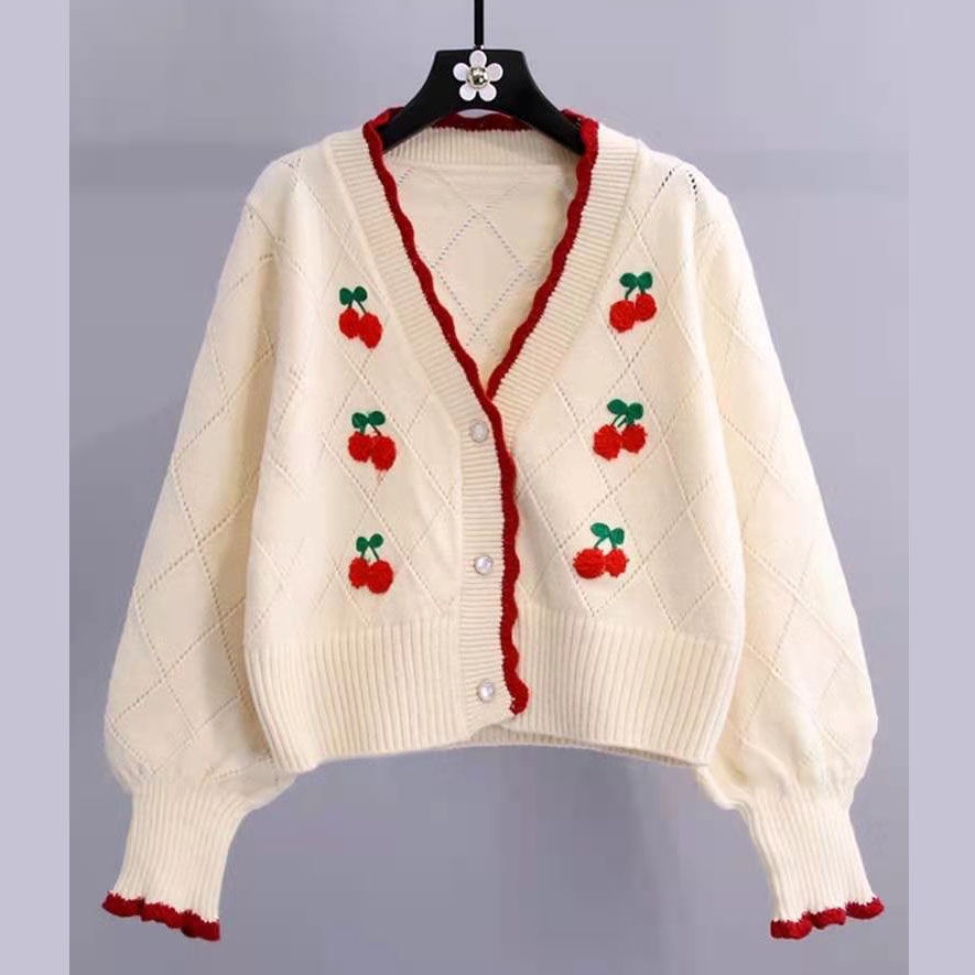 Áo Len Nữ Tay Dài Cổ Chữ V Thời Trang Phong Cách Hàn Quốc