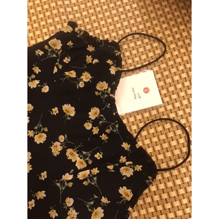 đầm hoa dáng ôm phối bèo nhún size S