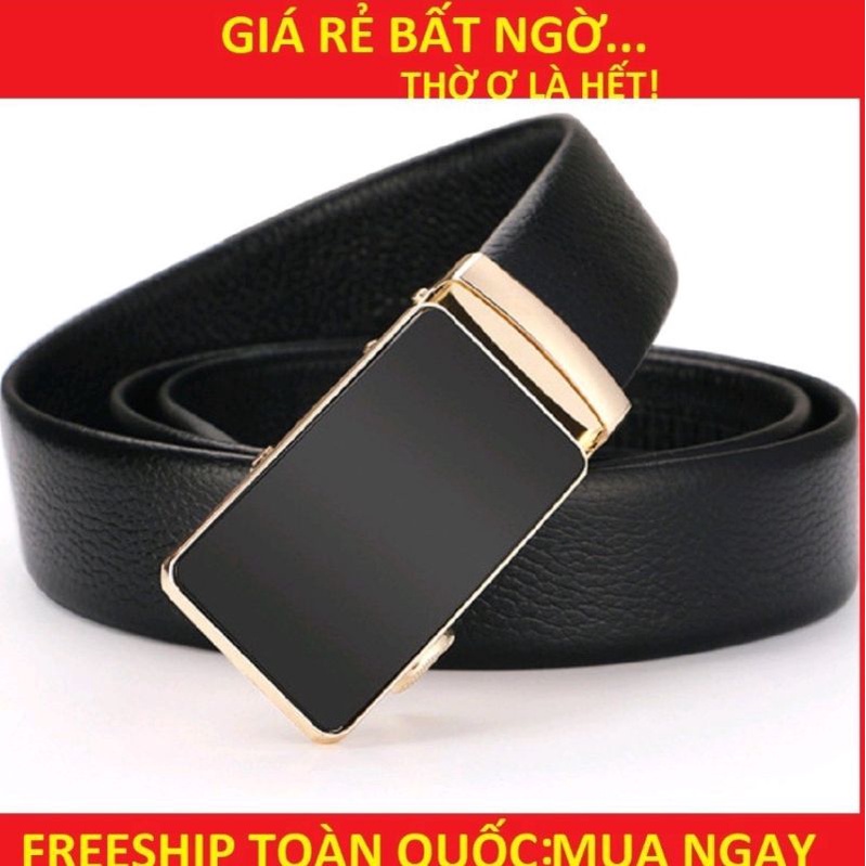 Thắt lưng da nịt nam khóa tự động thời trang mới nhất phong cách hàn[ DÂY GẠT DA PU ]
