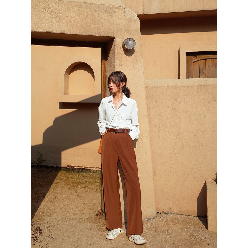 Quần tây ống rộng phong cách retro | BigBuy360 - bigbuy360.vn