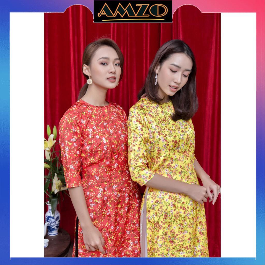 Áo Dài Nữ, Áo Dài Hoa Nhí May Sẳn Chất Gấm Cao Cấp, Hàng Thiết Kế, Form Dáng Chuẩn Giúp Tôn Lên Vẻ Đẹp Của Phái Đẹp. | BigBuy360 - bigbuy360.vn