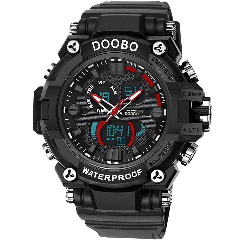(CHUẨN MEN) Đồng Hồ Nam DOOBO JAPAN - Sports - 2 Máy Kim và Điện Tử Mạnh Mẽ Dây Silicone Bền Chắc | BigBuy360 - bigbuy360.vn