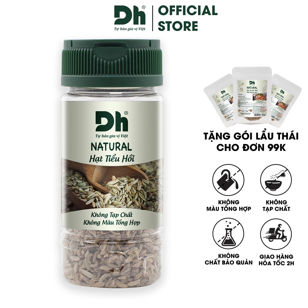 Hạt tiểu hồi Natural Dh Foods gia vị, nguyên liệu nấu ăn 30Gr