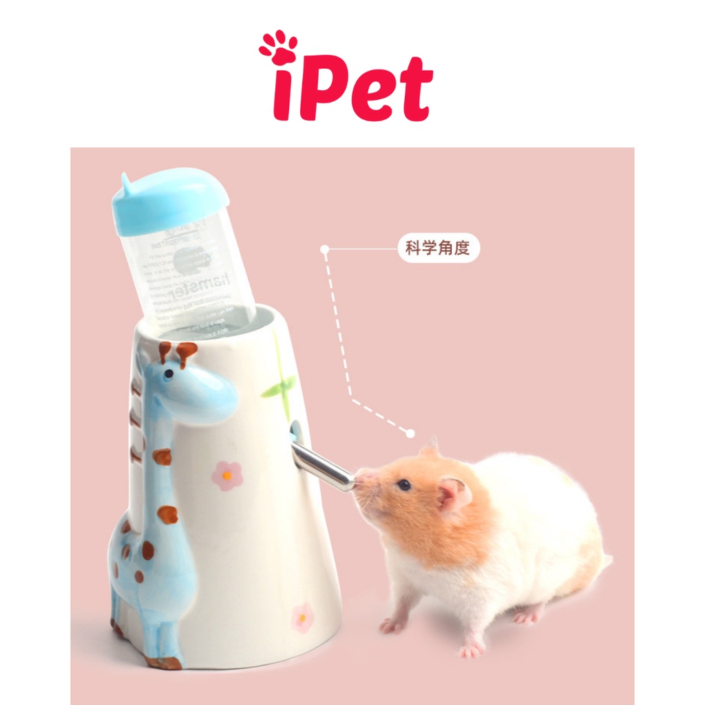 Đế Sứ Đựng Bình Nước Cho Hamster Hình Hươu Cao Cổ - iPet Shop